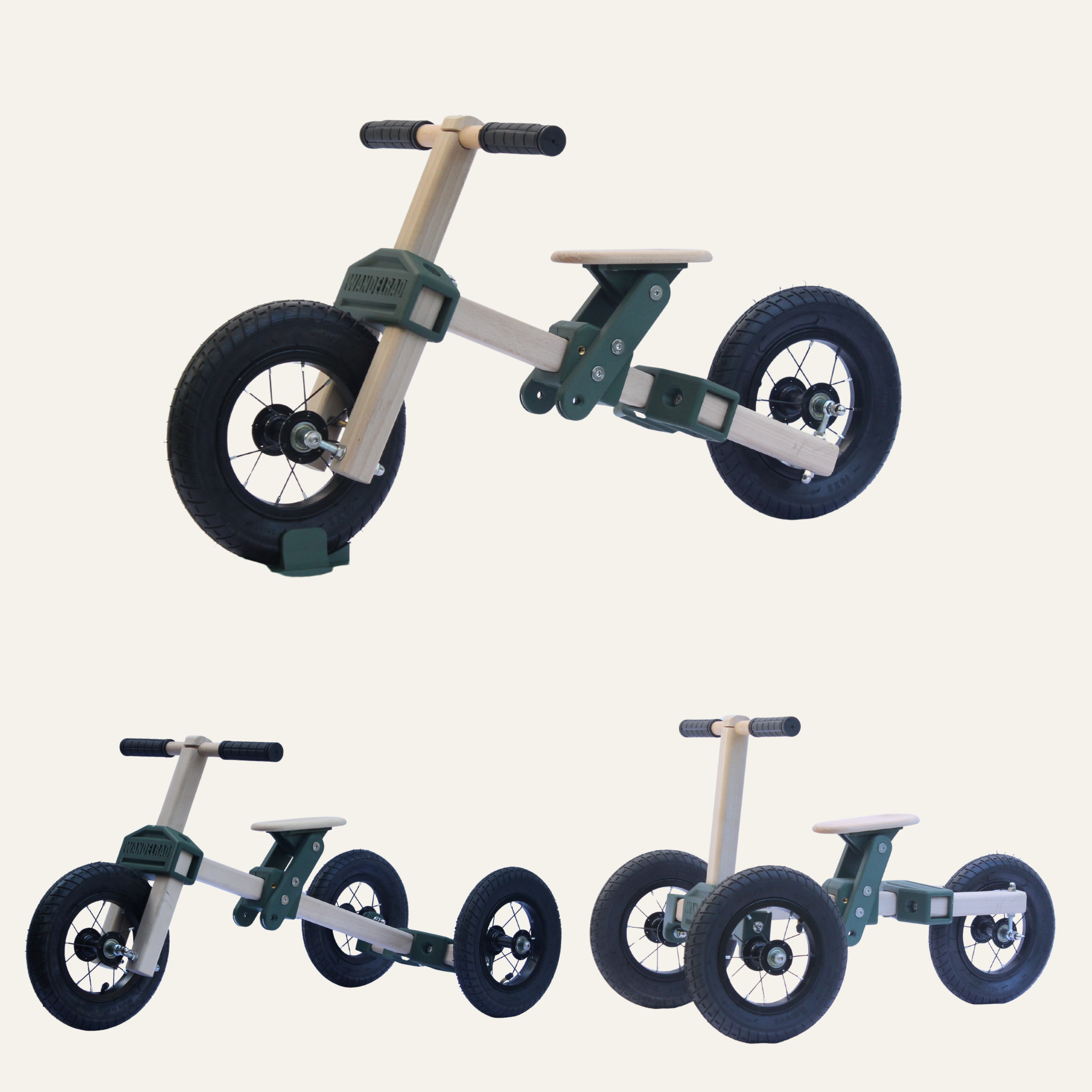 Wandelrad – 3-in-1 Holzfahrzeug